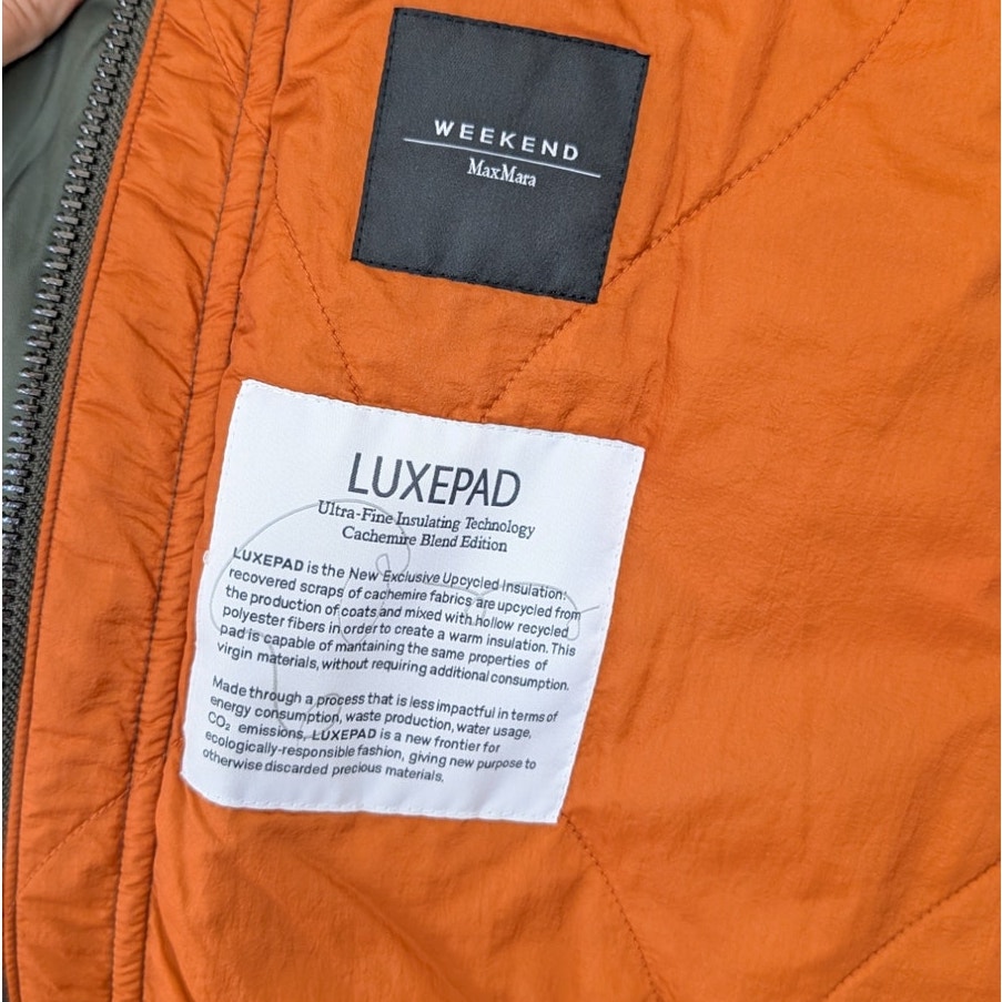Weekend Max Mara Fiorito Jacket Womens 4 Green Lightweight Full Zip Pockets — image 4 of 8